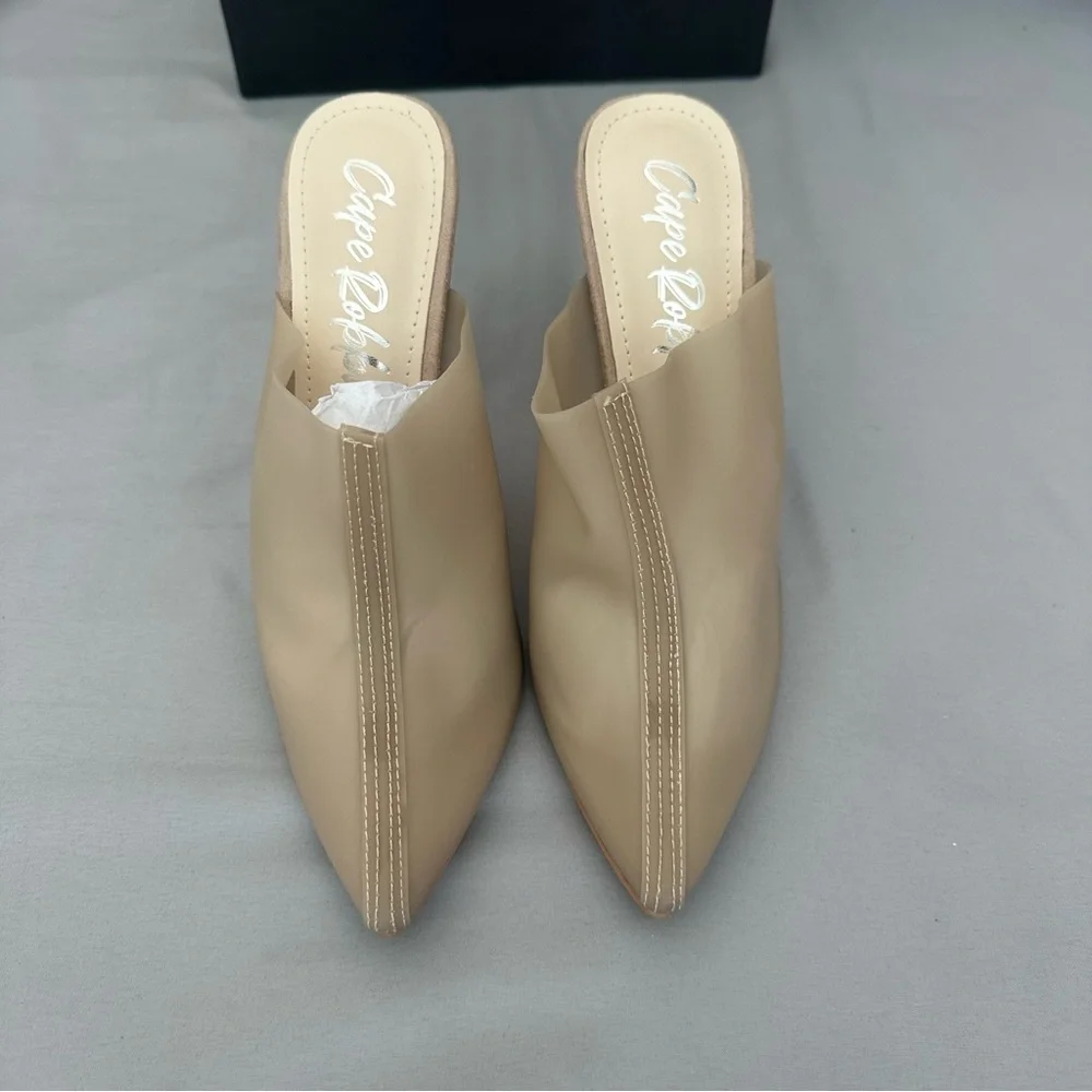 CAPE ROBBIN CARLIE WEDGE MULES